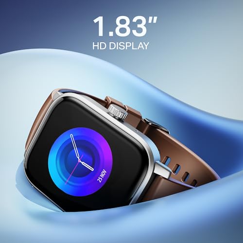 boAt Wave Call 3 Smartwatch 1.83” HD Display with Animated Watch Faces; BT Calling, Functional Crown, Multiple Sports Modes, IP68, HR, SpO2 Monitor, Smart Watches for Men & Women (Timber Brown)