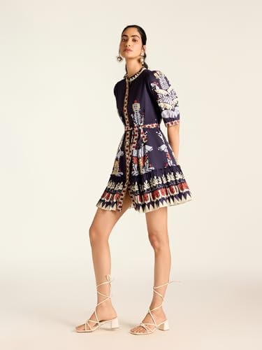 Label RITU KUMAR Navy Mariela Short Dress