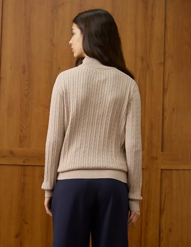 U.S. POLO ASSN. Cable Knit Regular Fit Sweater (UWAW25SWE160_White_XL)
