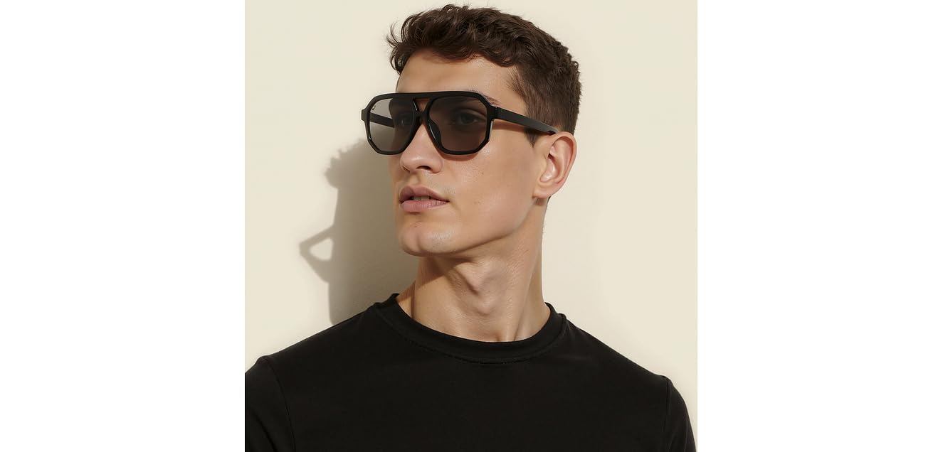 Vincent Chase by Lenskart | Light Grey Hexagonal Stylish Sunglasses | UV Protected | For Men & Women | Large | VC S13833