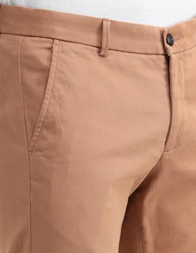 Arrow Men's Solid Slim Fit Acrylic Casual Trouser