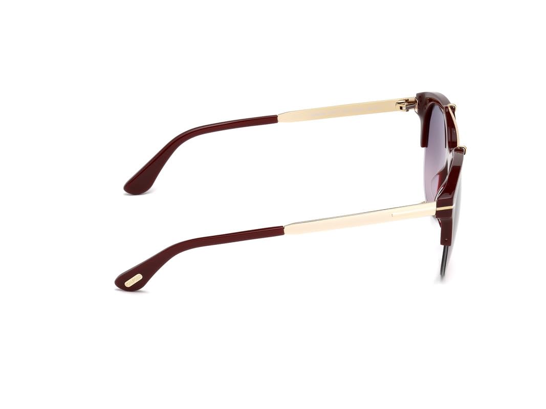 Tom Ford | UV Protected Lens for Women | Half Rim shiny bordeaux/gradient bordeaux Frame | Lens Colour: Purple | Medium | FT0517 55 69T