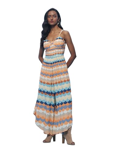 Label RITU KUMAR Orange Printed Jumpsuit