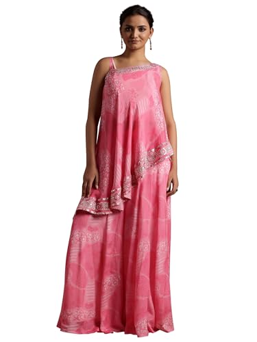 Libas Womens Printed Silk Blend Co-ord Set for Women