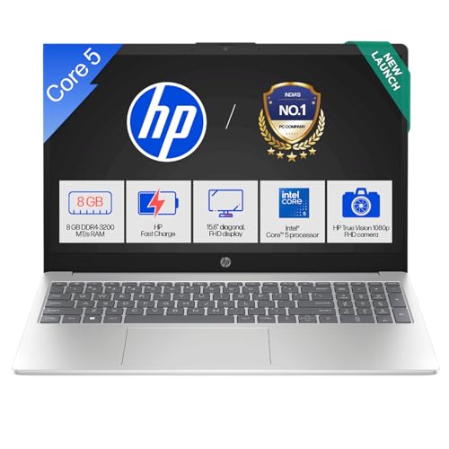HP 15, Intel Core 5-120U (8GB DDR4, 512GB SSD) FHD, Anti-Glare, Micro-Edge, 15.6''/39.6cm, Win11, M365 Basic(1yr), Office Home24, Silver,1.59kg, fd0651TU, FHD Camera w/Privacy Shutter, Backlit Laptop