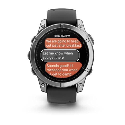 Garmin Fēnix® E – 47 mm, AMOLED Stainless Steel with Black Silicone Band