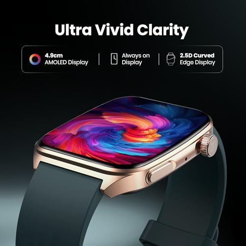 Titan Smart 4.0 Smartwatch with 1.93” AMOLED Display, Infinite AI Watch Faces, AI Voice Assistant, Smart Hydration, Multiple Menu Styles, QR Hub, 100+ Multisports, BT Calling, HRM, SpO2 - Teal Green
