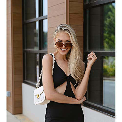 Karsaer Large Frame Oversized Jackie O Women Non-Polarized Sunglasses Butterfly Women Shades, Yellow & Blue
