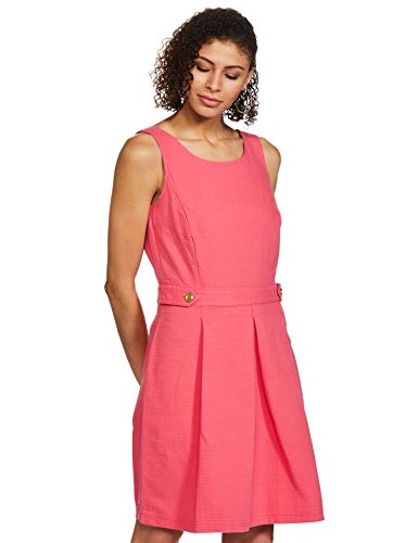 Tommy Hilfiger Women's Cotton a-line Knee-Long Dress (S7CWV016XS_Scrunchie Pink_X-Small)