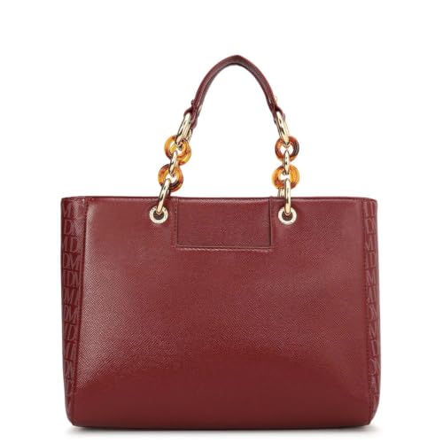 Da Milano Leather Satchel Bag for Women - Cherry Red (LB-00465B)