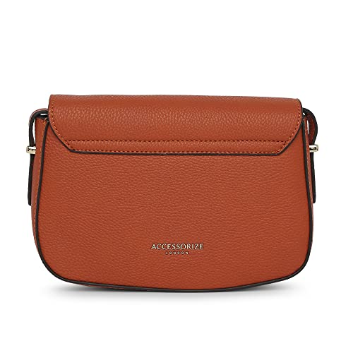 Accessorize London Women's Faux Leather Orange