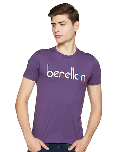 UNITED COLORS OF BENETTON Men's Regular Fit T-Shirt (24P3P99J4214I_White