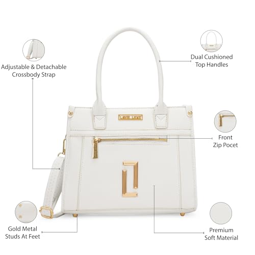 Lavie Luxe Women's Sasha Medium Satchel Bag for Women | Satchel Handbag for Work | Ladies purse | Stylish Shoulder Bag | Gift for Women