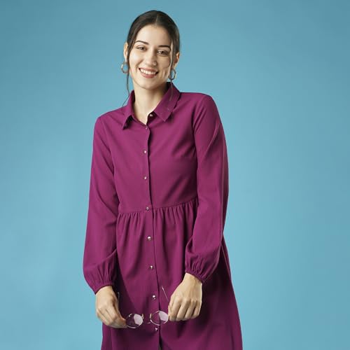 Globus Women Casual Dress (GS567333_Purple_L)