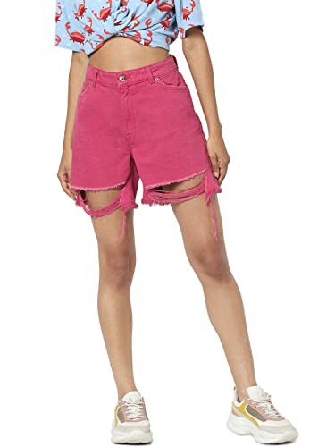 ONLY Regular Fit Denim Shorts (15260585_Cactus Flower_M)