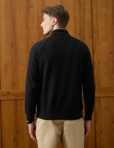 U.S.Polo Association Men's Equestrian Aisle Theater Regular Fit Sweatshirt (USSWS4354_Black_XL)