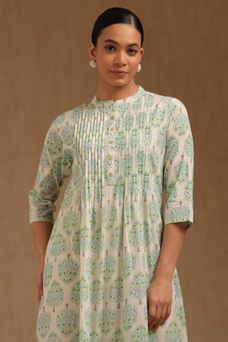 Soch Women's Cotton Floor Length Dresses (SMUA5KU0103_Off White