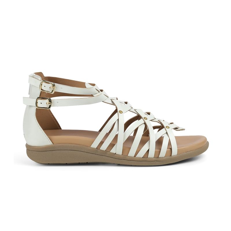 tresmode GREEK White Women's Casual Platform Flats in Size 6 UK / 39 EU