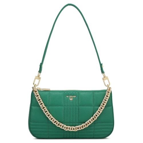 Da Milano Leather Shoulder Bag for Women - Green