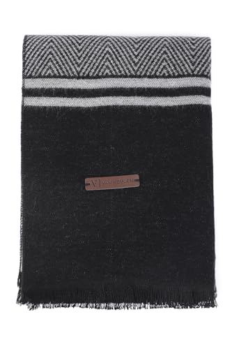 Men Black Print Casual Muffler