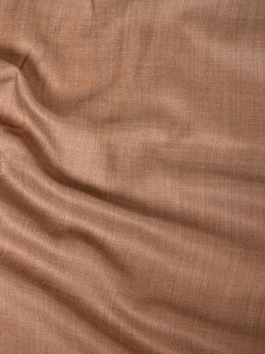 MUFFLY Men's Fine Wool Solid Shawl, Extra Soft Warm - Light Weight,Brown size-40 inch*80 inch