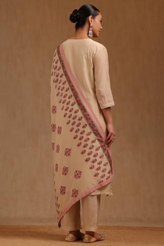 Soch Women's Chanderi Salwar Suit Set (EWA5CD22296_Beige