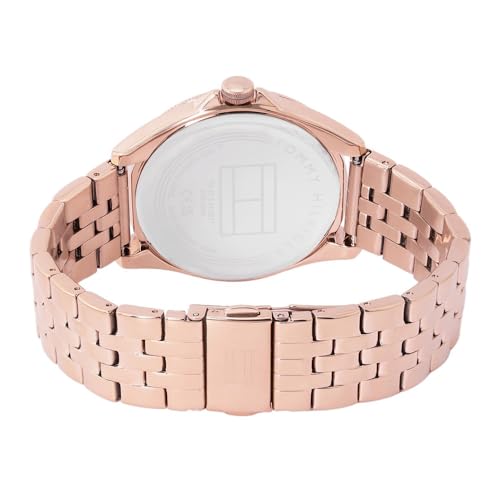 Tommy Hilfiger Quartz Grey Dial Golden Stainless Steel Strap Analog Watch for Women