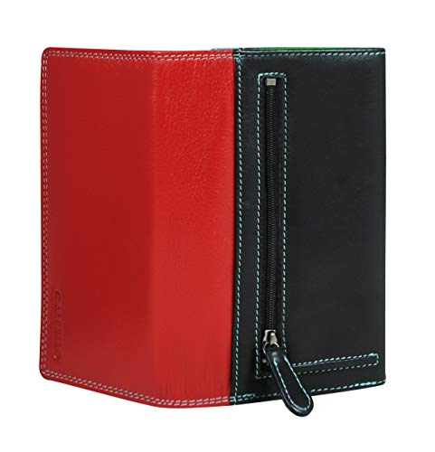 Calfnero Red-Multi Women's Wallet (MK-57-Red-Multi)
