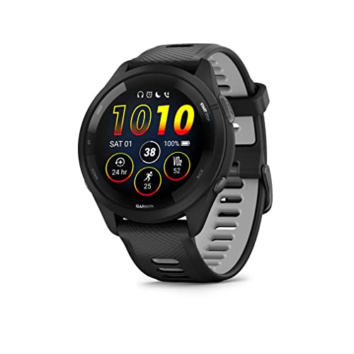 Garmin Forerunner 265 Advanced Multisport Touchscreen Smartwatch, Black | Heart Rate Monitor, Training Stats, Daily Suggested Workouts, Up to 13 Day Battery Life with Signature Series Charging Bundle