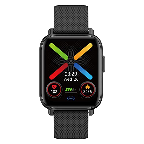 French Connection (Color: Stealth Black with Large Display, SPO2 Monitor, Call & Notification Alert, Sport Modes, Metal Body, Multiple Watch Faces, FC Ace F7-A