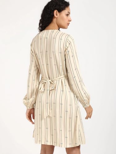 Viscose Round Neck A-Line Dress