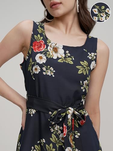 Tokyo Talkies Women Sleeveless Boat Neck Regular Fit TTJ6003091 M Black