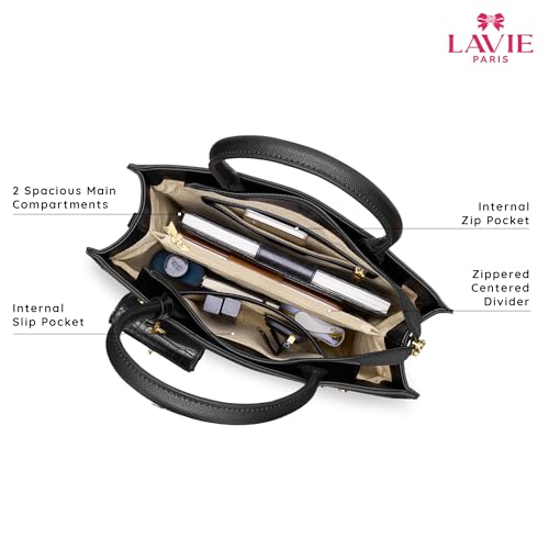 LAVIE PARIS Women's Louvre Chain Satchel Bag | Satchel Handbag for Work | Ladies Purse | Stylish Shoulder Bag | Gift for Women