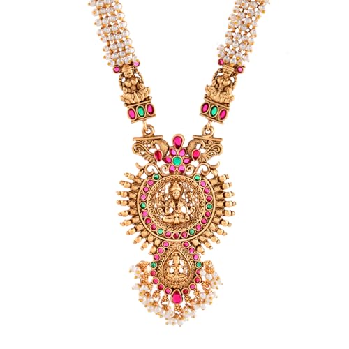 VOYLLA Aishwarya Temple Necklace Set For Women| Ethnic Necklace Sets|Gift For Women|Ethnic|For Sister|For Lover
