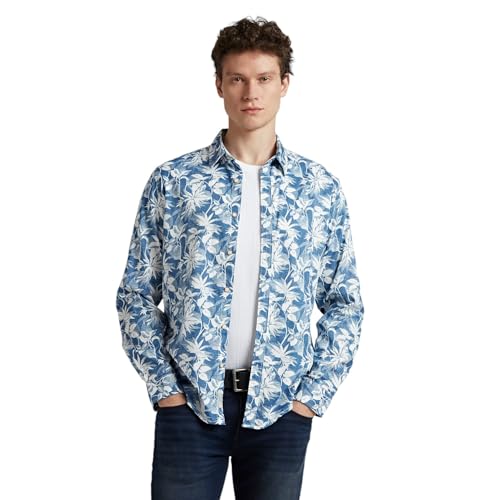 Blue Floral Print Full Sleeve Shirt