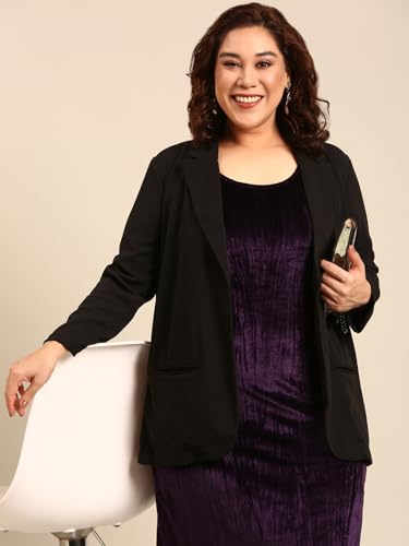 The Pink Moon Women's Plus Pleated Velvet Bodycon Dress (DRS_BC_PURVLVT 5XL) Purple