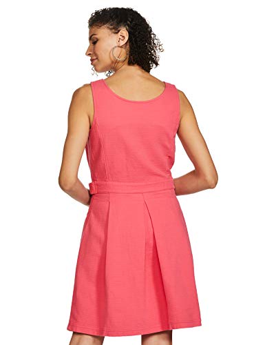 Tommy Hilfiger Women's Cotton a-line Knee-Long Dress (S7CWV016XS_Scrunchie Pink_X-Small)