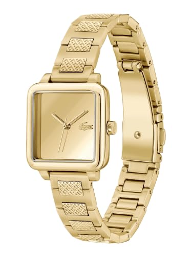 Lacoste Lacoste.12.12 Leap Qtz Basic Gold Square Dial Women's Watch- 2001464