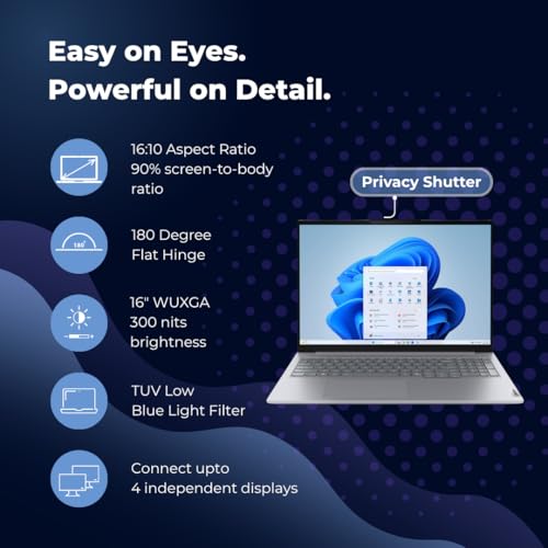 Lenovo ThinkBook 16, Intel Core Ultra 9 185H, 16GB RAM, 512GB SSD, WUXGA IPS 16” (40.64cm), Win 11 Home, Arctic Grey, 1.7Kg, 21SKA0J5IG, Fingerprint, Backlit, 300 Nits, 1Y Warranty, AI Powered Laptop