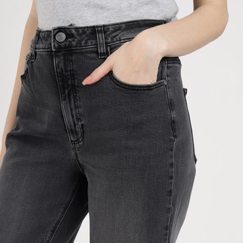 GUESS Tourmaline Mid Solid High Rise Jeans Black