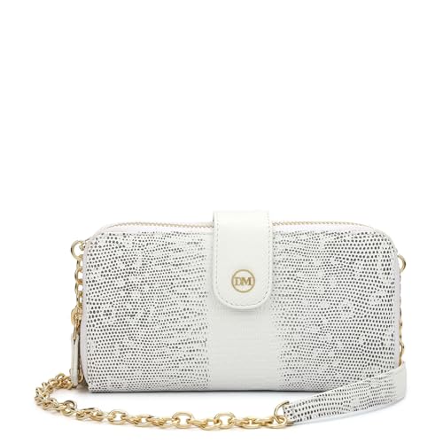 Da Milano Premium Leather Sling Wallet for Women | Multi Compartment Travel Wallet - White (10561)