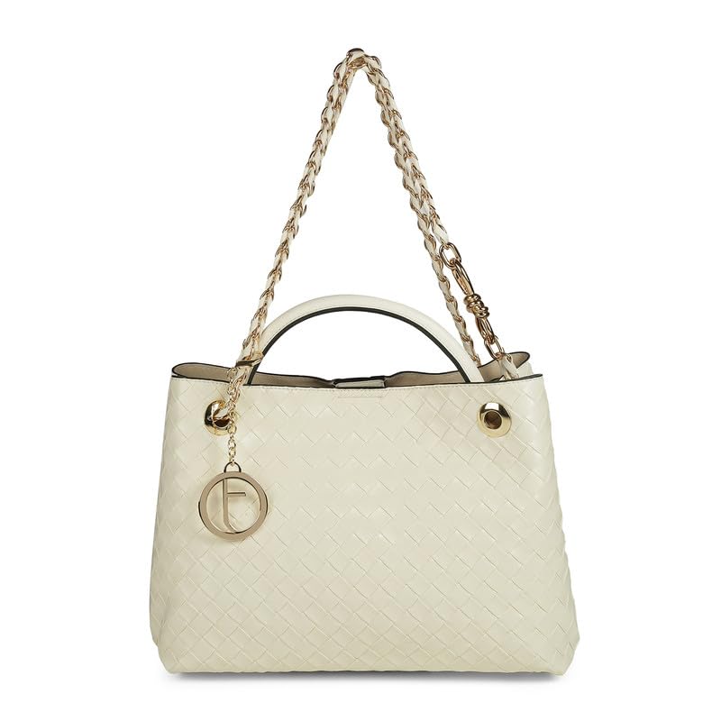tresmode MATERA Beige Vegan Leather Handbag for Women