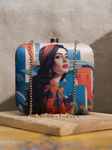 Girl In Town Portrait Clutch