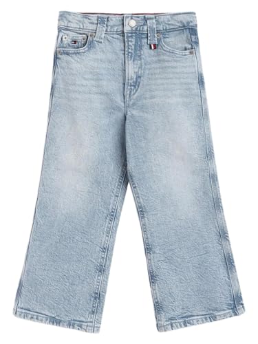Girls Solid Regular-Fit Cotton Jeans Light-Blue