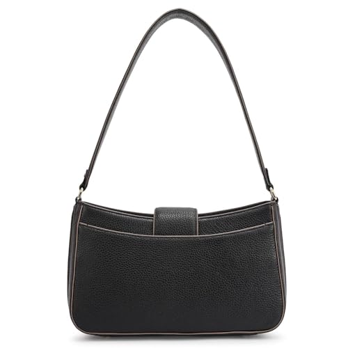 Da Milano Leather Black Shoulder Bag for Women (00426A-OL)