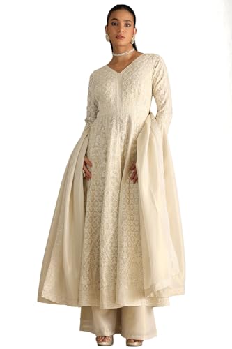 Soch Women's Tissue Chudidar Set (OWS5CD21896_Off White