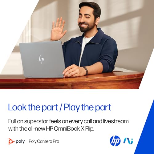 HP Omnibook X Flip OLED (Previously Envy) Intel Core Ultra 5 226V, 40 Tops (16GB LPDDR5x, 1TB SSD) 3K,120hz, 14''/35.6cm, 2-in-1, Win11, M365* Office24, Silver, 1.38kg, fm0099TU Next Gen AI Laptop