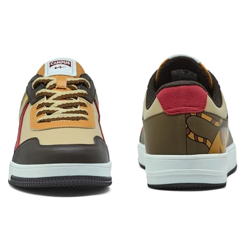 Campus Women's Glide BRWN/Beige Sneakers - 5UK/India 1 Pair