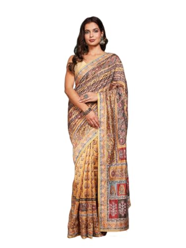 Meena Bazaar Women's Art Silk Saree | Elegant Designer Silk Saree | Soft Lightweight Traditional Ethnic Saree for Wedding, Festival, Party & Special Occasions