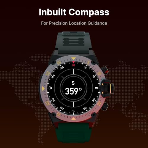 CULTSPORT Forge XR 1.43" Rugged Amoled, Barometer, Altimeter, Compass, Strava Integrated (Green)